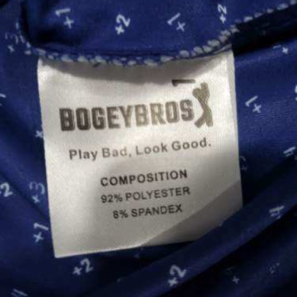 Men's Play Bad Look Good Par Golf Polo Shirt BogeyBros Blue Size S - Picture 7 of 11